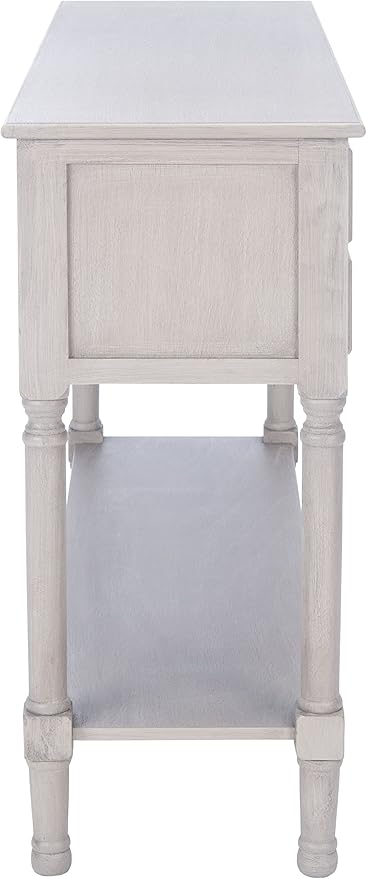 Safavieh Home Collection Haines Greige 4-Drawer Bottom Shelf Console Table