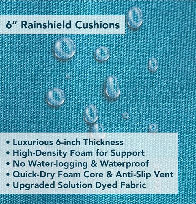 Ohana 7-Piece Outdoor Gray Patio Furniture Sectional Conversation Set with 6-inch Rainshield Water Protection Gray Cushions - No Assembly with Free Patio Cover