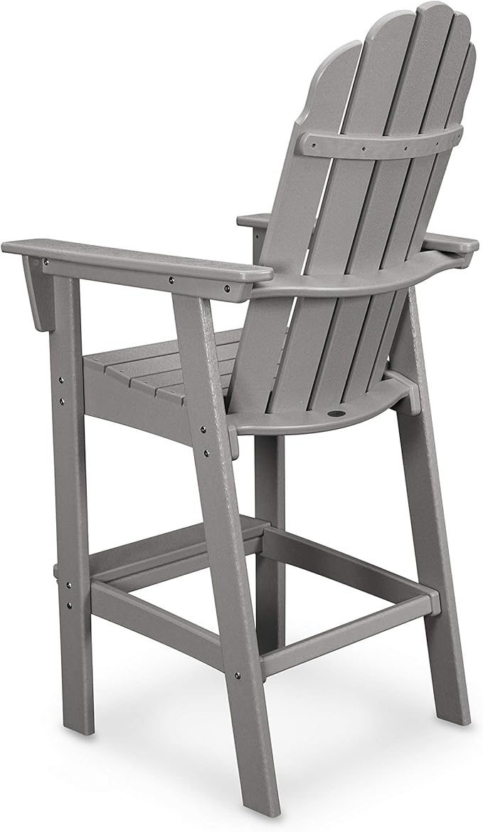 POLYWOOD® Vineyard Bar Chair, Black