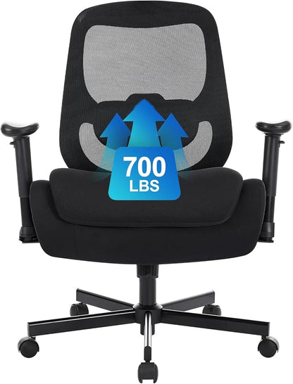 Ergonomic Home Office Desk Chair,Breathable Mesh Chair with Expanded High Back Lumbar Support,Adjustable Height (Classic)