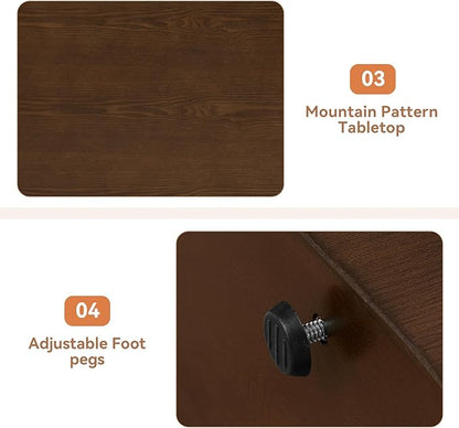 Lift Top Coffee Table for Living Room, Fluted Coffee Tables with Storage, Solid Wood Veneered Modern Accent Tea Center Table for Small Space Apartment (Walnut-38.6''D×26.8''H)