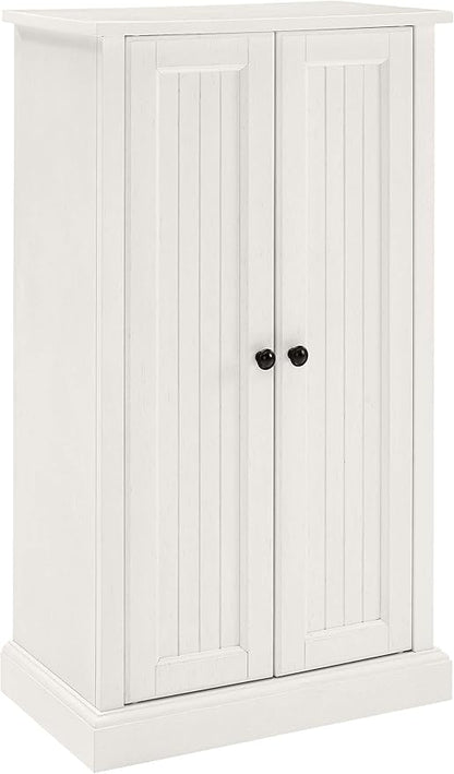 Crosley Furniture Seaside Accent Storage Cabinet, Bar, Buffet for Kitchen, Living Room, or Entryway, White
