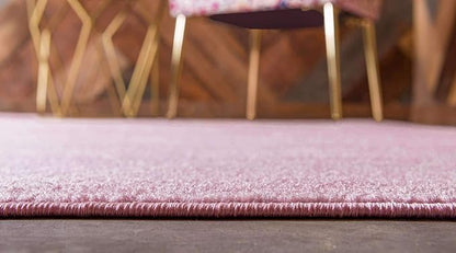 Unique Loom Trellis Frieze Collection Area Rug - Geometric (7' Round, Light Pink/ Ivory)
