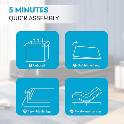 Split King Adjustable Bed Frame with 14 inch Cooling Copper Memory Foam Mattress, Wireless Remote & Head and Foot Incline, CertiPUR-US Certified & Fiberglass Free, Zero Gravity, 80" × 76"