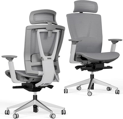 Autonomous ErgoChair Pro Ergonomic Office Chair Mesh Grey Adjustable Lumbar Support, Rolling Swivel - Home Office Desk Chairs with Wheels and Arms - Ergonomic Desk Chair Comfy for Gaming & Long Hours