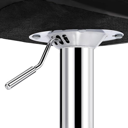Yaheetech Bar Stools Set of 4, Adjustable PU Leather Swivel Barstools, Modern Counter Stools with Back and Footrest, Counter Height Barstools for Bar, Kitchen, Dining Room, Black