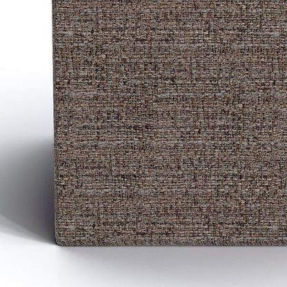 SIMPLIHOME Rockwood 18 inch Wide Contemporary Square Cube Storage Ottoman with Tray in Mink Brown Tweed Look Fabric, Assembled, For the Living Room, Entryway and Family Room