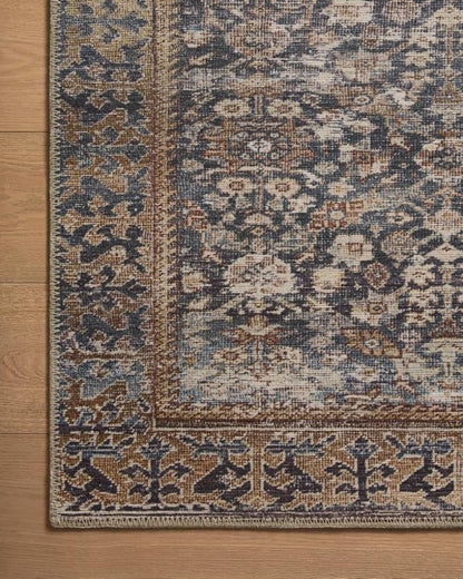 Loloi Amber Lewis Georgie Collection GER-05 Denim/Spice 2'-6" x 12'-0", .19" Pile Height, Runner Rug
