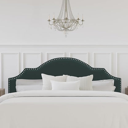 Hillsdale, Cynthia Upholstered King Adjustable Headboard, Green