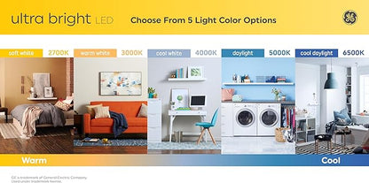 GE Ultra Bright LED Recessed Downlight Fixture, RS6 Indoor Floodlight, 6-Inch, Multiple Color Temperatures, 150 Watt Replacement (4 Pack)