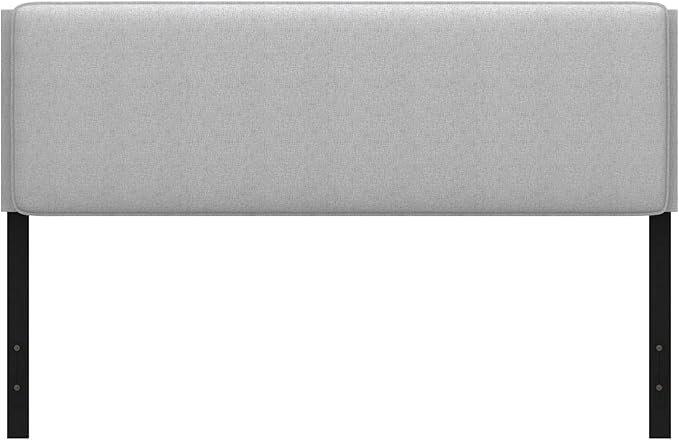 Hillsdale, Emslie King Upholstered Adjustable Headboard, Light Gray