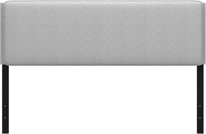 Hillsdale, Emslie King Upholstered Adjustable Headboard, Light Gray