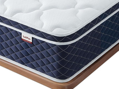 Full Size Mattress Balanced Firm with Breathable CertiPUR-US Certified Hard Foam for Single, Coils Hybrid Bed in a Box Fits Small Spaces, Absorb Noise & Pressure Relief - 74" Lx 53" Wx 12" H