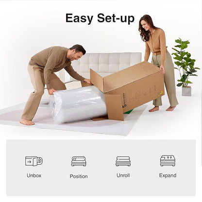 Novilla 6 Inch Queen Size Mattress, Bonnell Spring Mattresses for Spine Support, Queen Bed Mattress with Cooling Adaptive Foam- Medium Feel Certipur-Us Certified (Ideal for Youth/Guest Rooms)