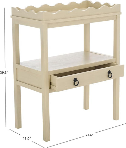 SAFAVIEH Home Collection Darlyn Sand 1-Drawer Rectangle Accent Table