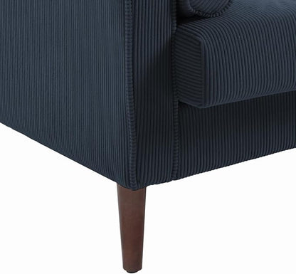 Oversized Accent Chair Set of 1, Corduroy Fabric Mid Century Modern Armchair with Large Seat for Living Room Bedroom Reading