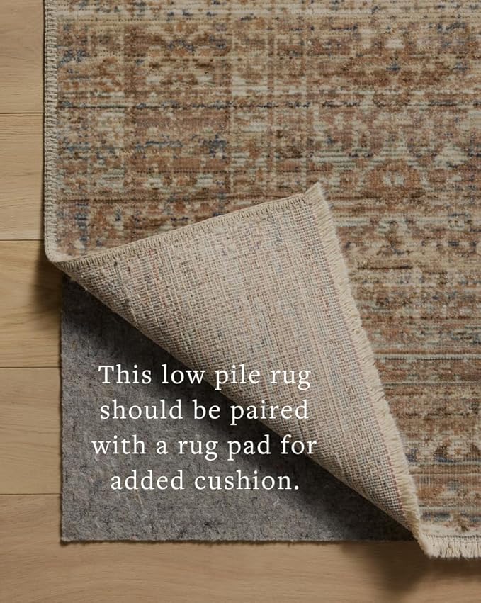 Loloi Amber Lewis Molly Collection MOL-01 Natural/Denim 3'-0" x 5'-0" Low Pile Accent Rug
