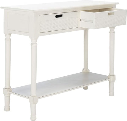SAFAVIEH Home Collection Landers Distressed White 2-Drawer Console Table CNS5710A
