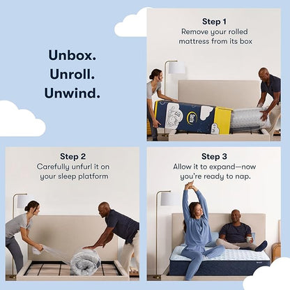 Serta Sleeptrue Medium 12" King Hybrid Mattress in a Box, Cooling, Breathable, and Pressure Relieving - 100 Night Trial, CertiPUR-US Certified and 10 Year Limited Warranty