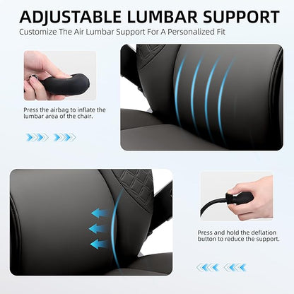 Big and Tall Office Chair, Desk Computer Chair for Heavy People, Oversized Executive Gaming Chair, Extra Wide 500LBS Ergonomic Comfy Office Chair with Adjustable Lumbar Support & 5D Flip Arms
