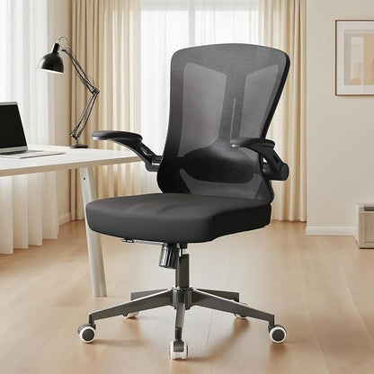 Ergonomic Office Chair - 400LB Comfy Desk Chairs with Adjustable Headrest and Lumbar Back Support, Mesh Computer Chairs with Wheels and Arms for Home Office, Study, Bedroom and Dorm (03black)