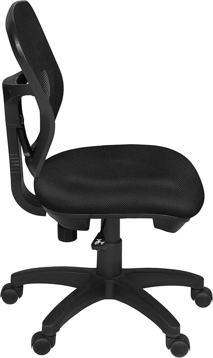 Niche Regency Armless Harrison Mesh Back Swivel Task Office Chair- Black