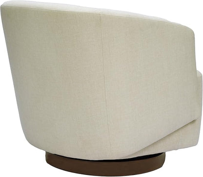 MINCETA Accent Chair,Modern Swivel Chairs for Living Room and Bedroom Reading with Wood Base,Performance Fabric in Beige