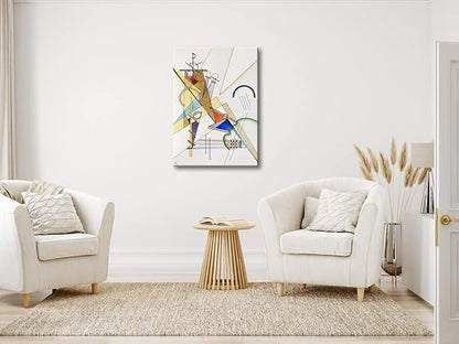 Wieco Art Canvas Prints Gewebe 1923 by Wassily Kandinsky Classic Art Reproductions Abstract Gallery Wrapped Canvas Wall Art for Living Room Home Decor and Wall Decorations