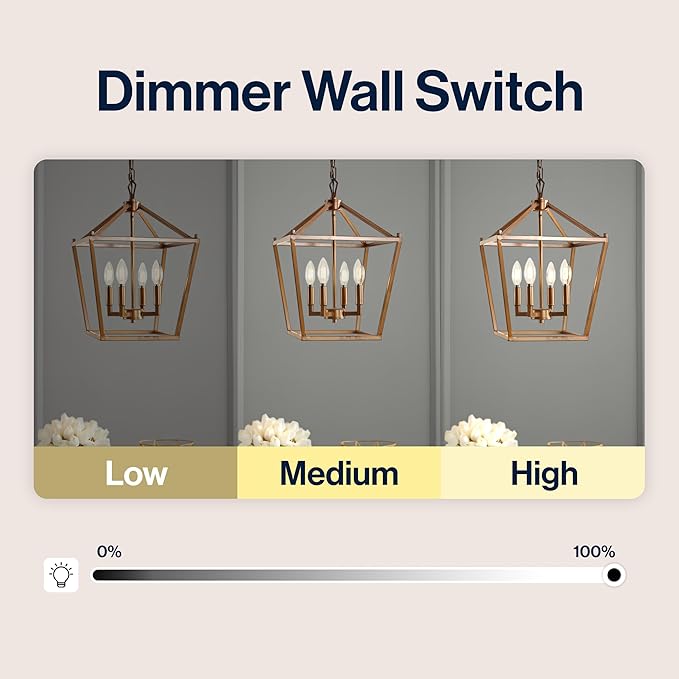 JONATHAN Y JYL7436B Pagoda Lantern Dimmable Adjustable Metal LED Pendant Classic Traditional Farmhouse Dining Room Living Room Kitchen Foyer Bedroom Hallway, 12 in, Antique Gold