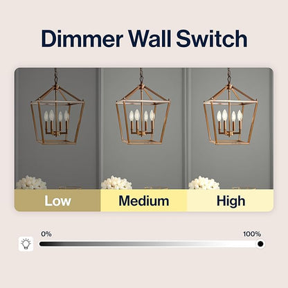 JONATHAN Y JYL7436B Pagoda Lantern Dimmable Adjustable Metal LED Pendant Classic Traditional Farmhouse Dining Room Living Room Kitchen Foyer Bedroom Hallway, 12 in, Antique Gold