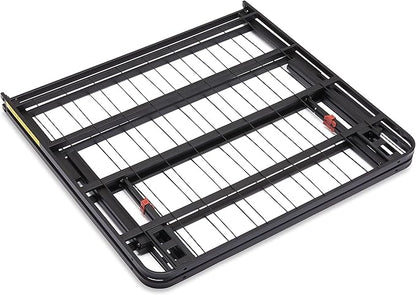 Amazon Basics Foldable Metal Platform Bed Frame with Tool Free Setup, 18 Inches High, Sturdy Steel Frame, No Box Spring Needed, Twin, Black