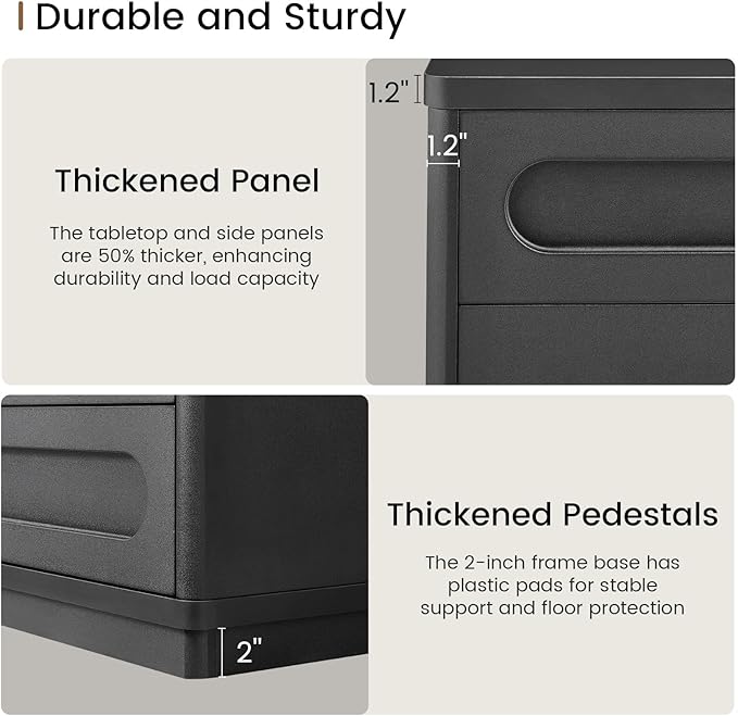 Buffet Cabinet Set of 2 with Storage, Arc Accent Sideboard with 2 Doors and Adjustable Shelves, Large Console Table for Dining Room, Kitchen, Living Room, Black