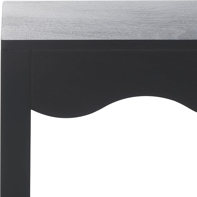 SAFAVIEH Home Collection Lilith Farmhouse French Country Matte Black Wavy Console Table for Entryway, Living Room, Foyer