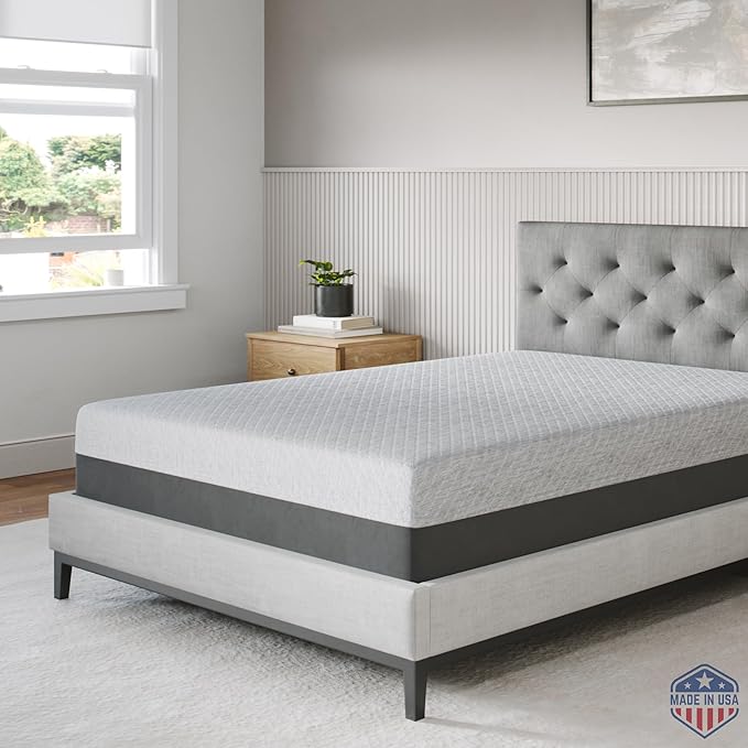 Celestial Sleep Gel Memory Foam Mattress in a Box, Made in The USA, CertiPUR-US® Certified Foam, Oeko-Tex, and Fiberglass-Free Certified Bed, 12 inch Soft - Full