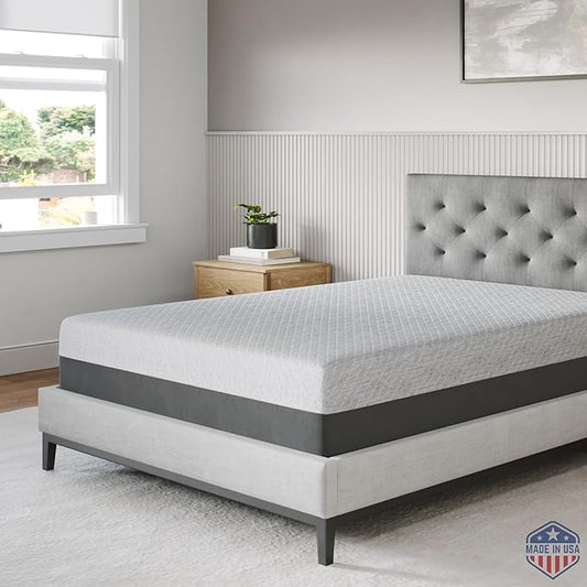 Celestial Sleep Gel Memory Foam Mattress in a Box, Made in The USA, CertiPUR-US® Certified Foam, Oeko-Tex, and Fiberglass-Free Certified Bed, 12 inch Soft - Full