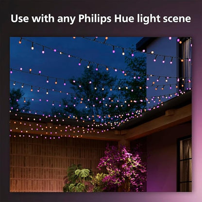 Philips Hue Indoor/Outdoor Holiday 130-Foot Festavia String Lights - 500 Mini Color Changing Smart LEDs - Weatherproof - Control with Hue App - Works with Alexa, Google Assistant and Apple HomeKit