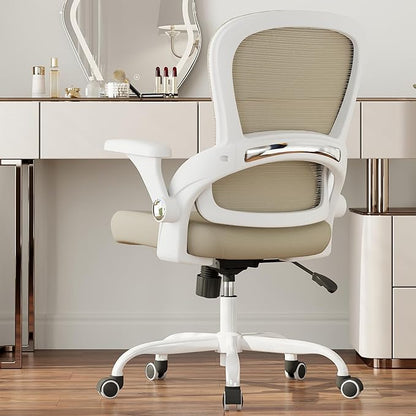 TRALT Office Chair - Ergonomic Office Chair with Back Support, Home Office Desk Chairs, Comfy Desk Chair, Computer Chair, 330lbs Wide Seat Big and Tall Office Chairs for Office Workers (Beige)