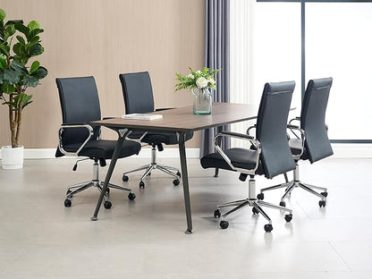 Okeysen Office Desk Chair, Ergonomic Leather Modern Conference Room Chairs, Executive Height Adjustable Swivel Rolling Chair for Home Office.