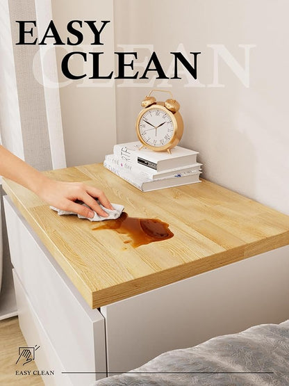 3FT Butcher Block Countertop Birch Solid Wood - 36" x 25" Table Top Butcher Block Cutting Board for Kitchen Island Living Dining Office Desk Workbench Washer Dryer Countertop Unfinished 1.5" Th