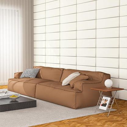 Art3d Peel and Stick Headboard for Full in Velvet Stone, Pack of 6 Panels Sized 9.84" x 23.62", Soundproof Wall Panels 3D, Upholstered Wall Panel