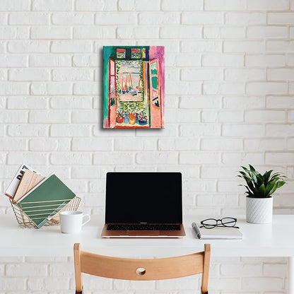 Wieco Art Canvas Print Wall Art Open Window Collioure 1905 by Henri Mattise Abstract Colorful Art Matisse Posters Canvas Prints for Wall and Home Office Decorations