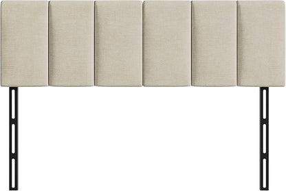 HAOBO Home Upholstered Headboards Foldable Queen/Full Linen Panels with Height Adjustments