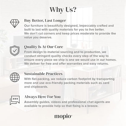 mopio Brooklyn Corner Storage Cabinet, Mid Century Modern Buffet, Entertainment Center, Storage Cabinet with Doors and Shelves, Media Cabinet for 55 inch TV Stand, for Living Room
