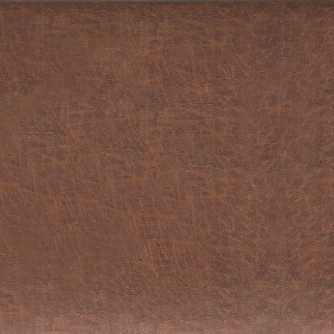 SIMPLIHOME Shay 48 inch Wide Mid Century Modern Rectangular Storage Ottoman in Distressed Saddle Brown Vegan Faux Leather, Assembled, For the Living Room, Entryway and Family Room
