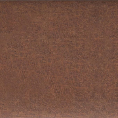 SIMPLIHOME Shay 48 inch Wide Mid Century Modern Rectangular Storage Ottoman in Distressed Saddle Brown Vegan Faux Leather, Assembled, For the Living Room, Entryway and Family Room