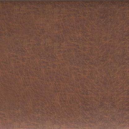 SIMPLIHOME Avalon 54 Inch Wide Contemporary Rectangle Extra Large Storage Ottoman Bench in Distressed Saddle Brown Vegan Faux Leather, Assembled, For the Living Room, Entryway and Family Room