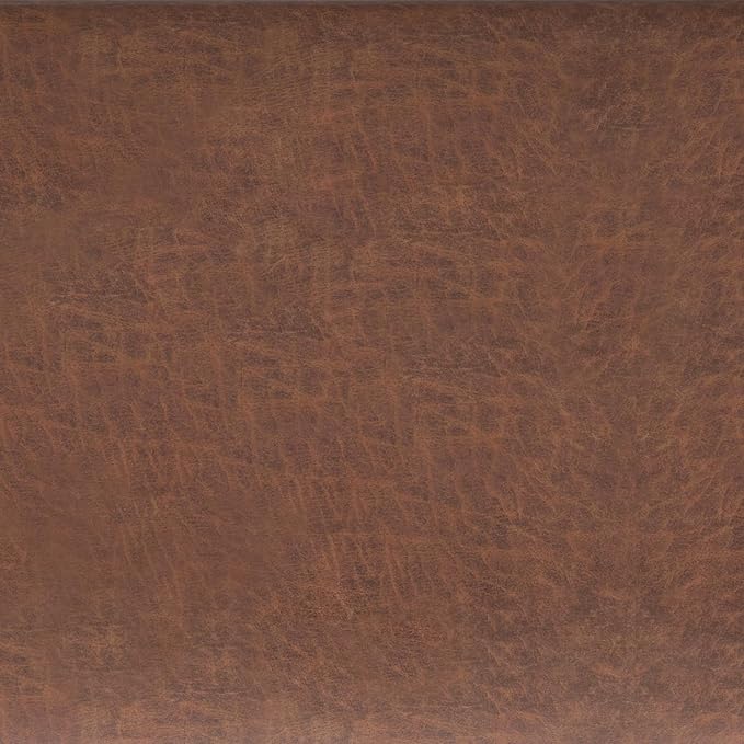 SIMPLIHOME Rebecca 48 inch Wide Mid Century Modern Rectangle Large Coffee Table Storage Ottoman with Lift up Lid in Distressed Saddle Brown Faux Leather for The Living Room, Entryway and Family Room