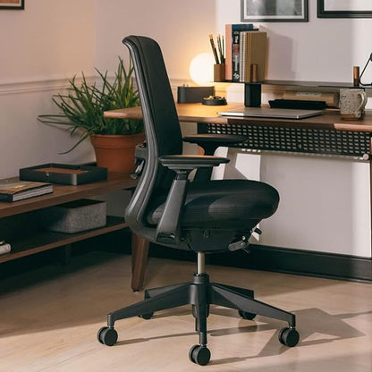 Haworth Soji Office Chair with Ergonomic Adjustments, Flexible Mesh Back (Juniper)