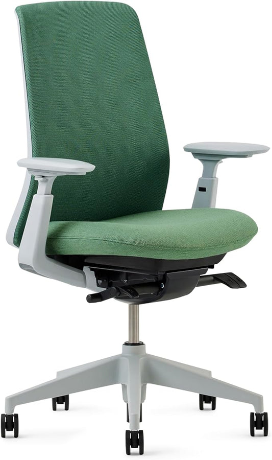 Haworth Soji Office Chair with Ergonomic Adjustments, Flexible Mesh Back (Juniper)