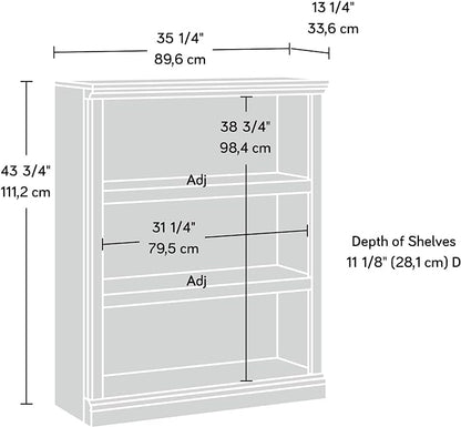 Sauder Miscellaneous Storage 3-Shelf Bookcase/ Book shelf, Oiled Oak finish